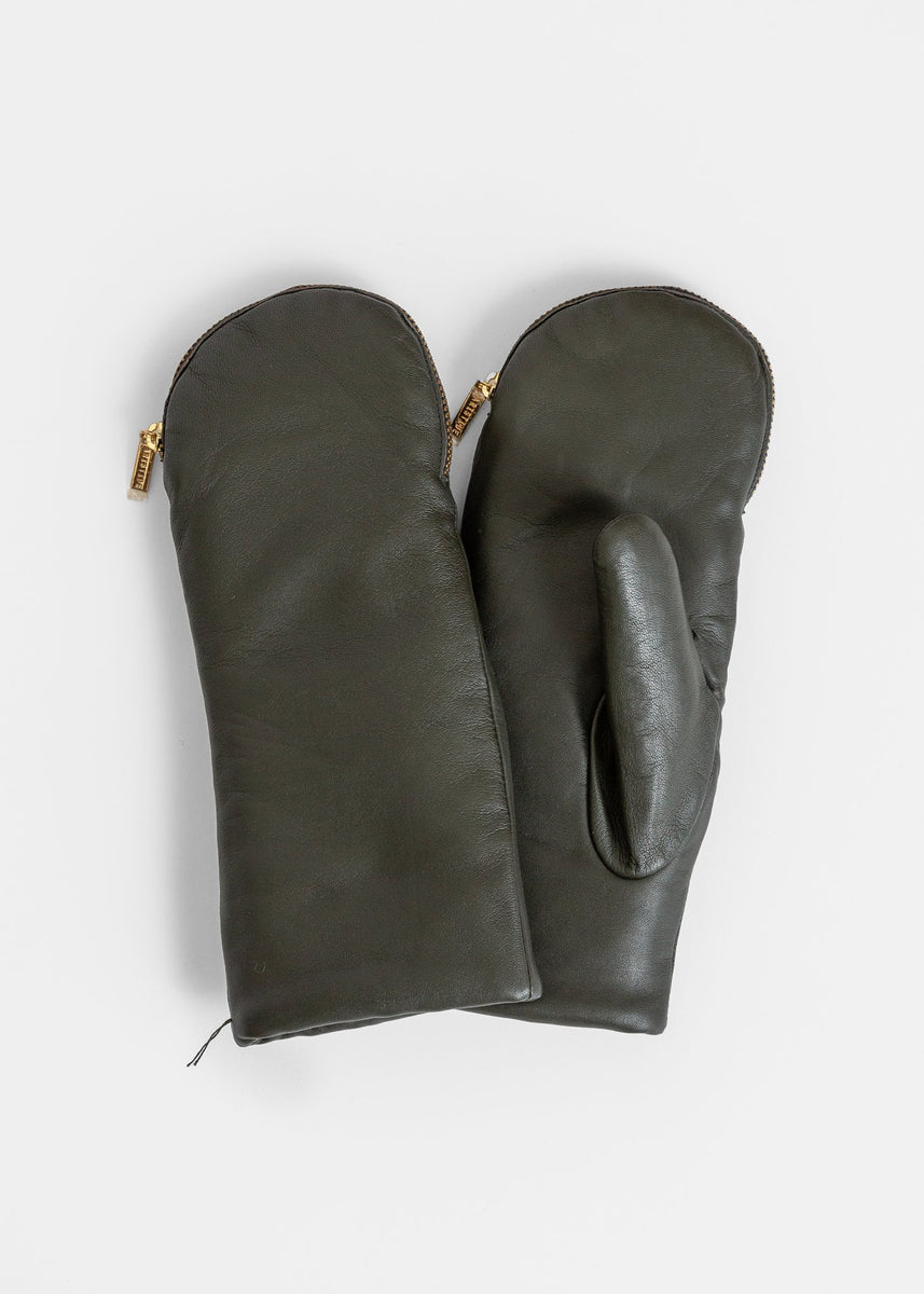 Aristide Lined Leather Mittens Lined Mittens