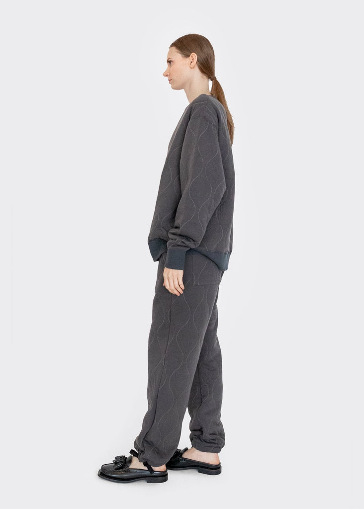 Chimala_Quilted Drawstring Pants in Charcoal__s - Finefolk