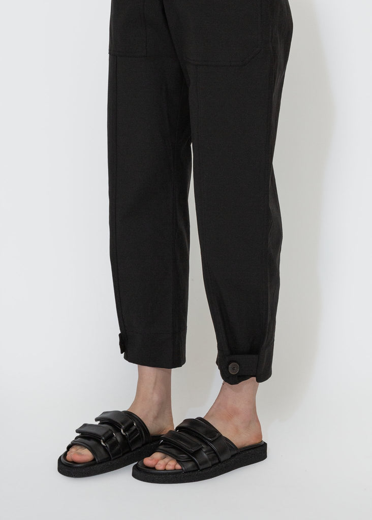 Mijeong Park_Cropped Workwear Pants in Black_Pant_XS - Finefolk
