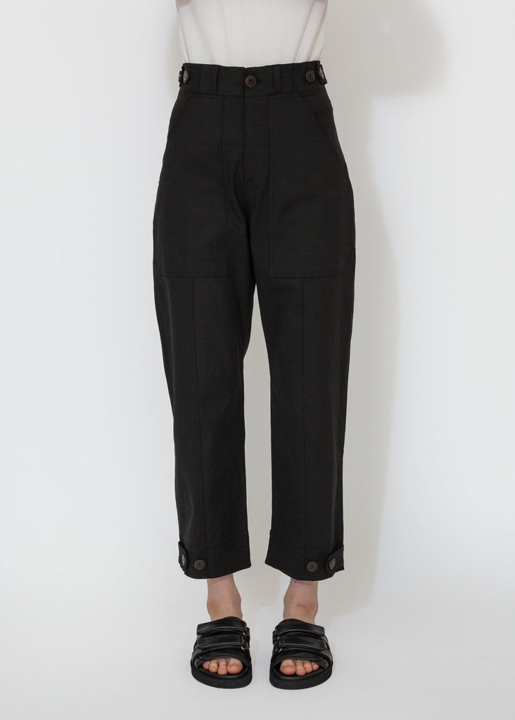 Mijeong Park_Cropped Workwear Pants in Black_Pant_XS - Finefolk