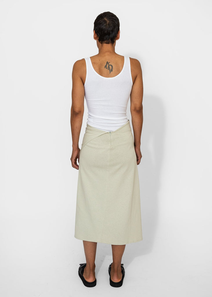 6397_Draped Wrap Skirt in Chalk_Apparel & Accessories_XS - Finefolk