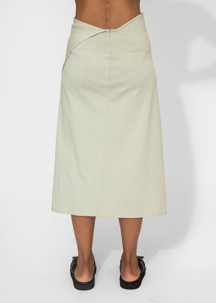 6397_Draped Wrap Skirt in Chalk_Apparel & Accessories_XS - Finefolk