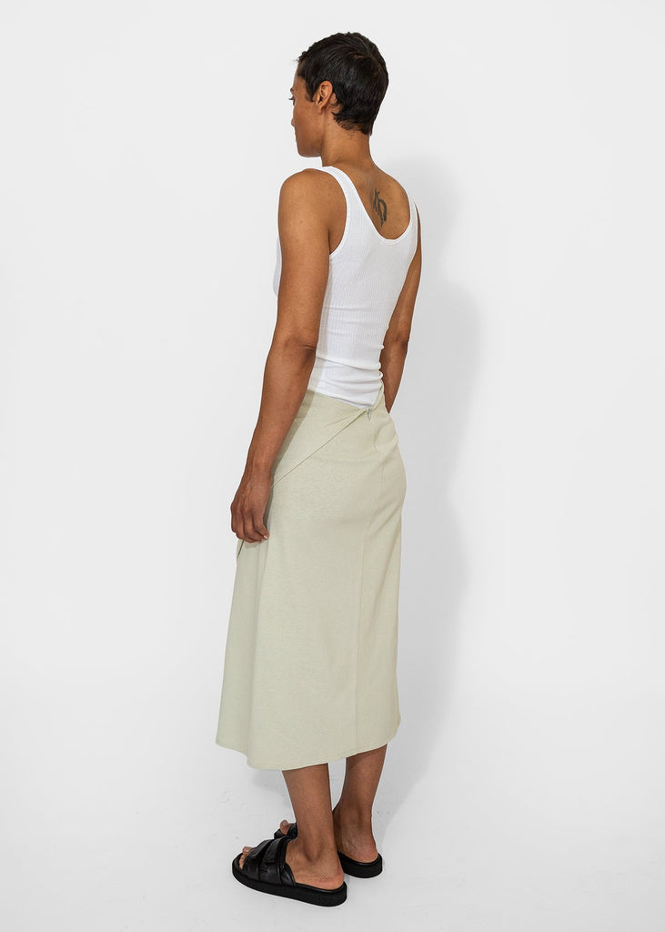 6397_Draped Wrap Skirt in Chalk_Apparel & Accessories_XS - Finefolk