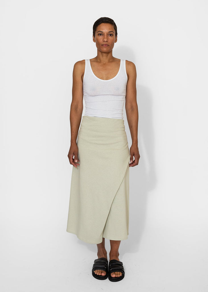 6397_Draped Wrap Skirt in Chalk_Apparel & Accessories_XS - Finefolk