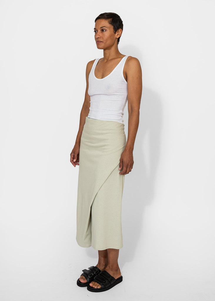 6397_Draped Wrap Skirt in Chalk_Apparel & Accessories_XS - Finefolk