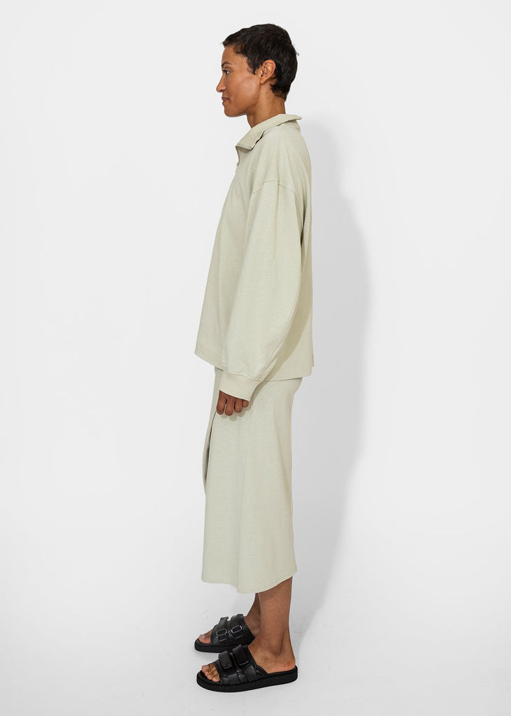 6397_Half Zip Sweatshirt in Chalk_Apparel & Accessories_XS - Finefolk