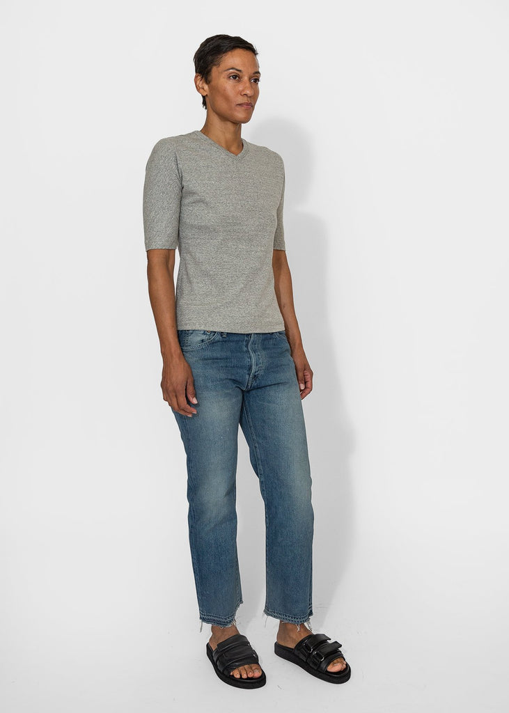 6397_High V Elbow T in Heather Grey_Apparel & Accessories_XS - Finefolk