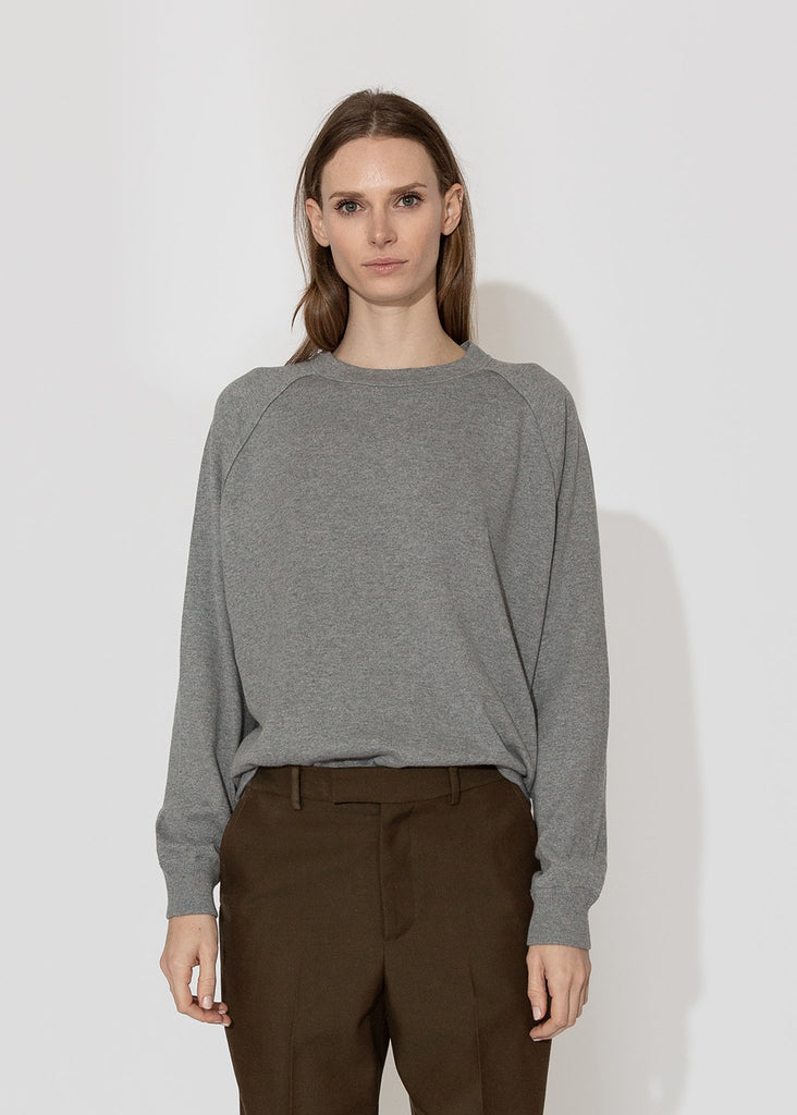 6397_Knit Sweatshirt in Mid Grey__XS - Finefolk