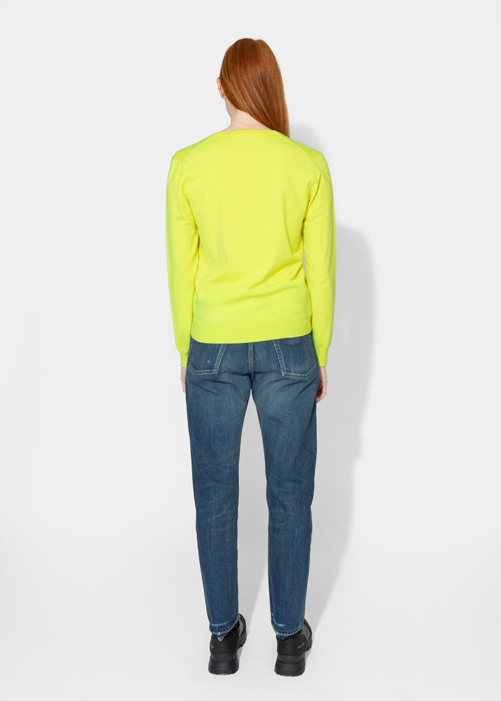 6397_Perfect V in Neon Yellow_Sweater_XS - Finefolk