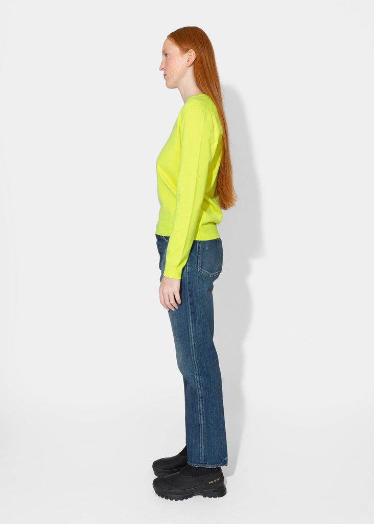 6397_Perfect V in Neon Yellow_Sweater_XS - Finefolk