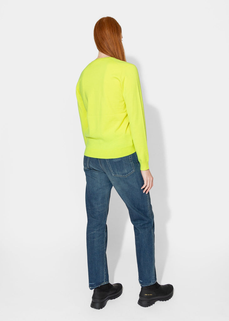 6397_Perfect V in Neon Yellow_Sweater_XS - Finefolk