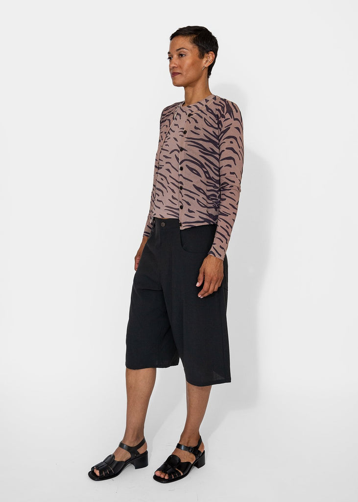 6397_Printed Crew Cardigan in Tiger Print_Apparel & Accessories_XS - Finefolk