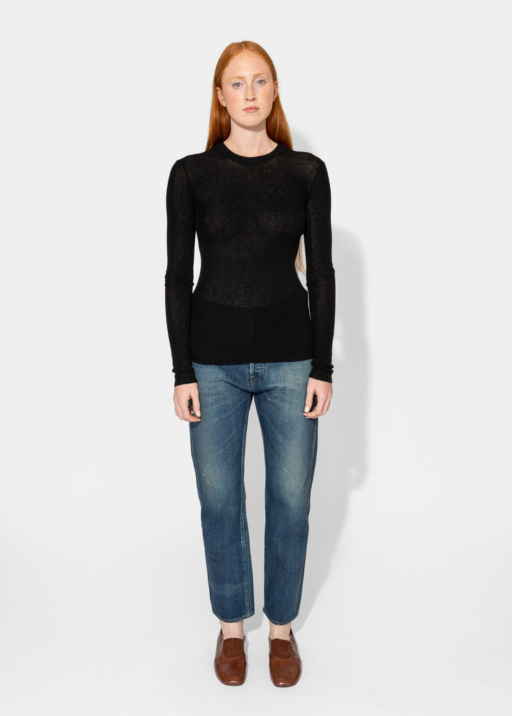 6397_Skinny Crew in Black_Tops_XS - Finefolk