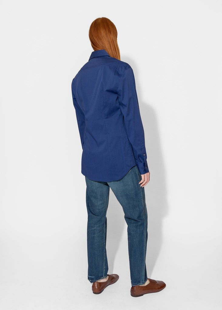 6397_Slim Long Shirt in Ultramarine_Tops_XS - Finefolk