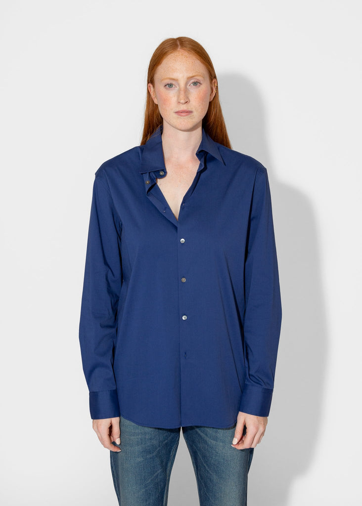 6397_Slim Long Shirt in Ultramarine_Tops_XS - Finefolk