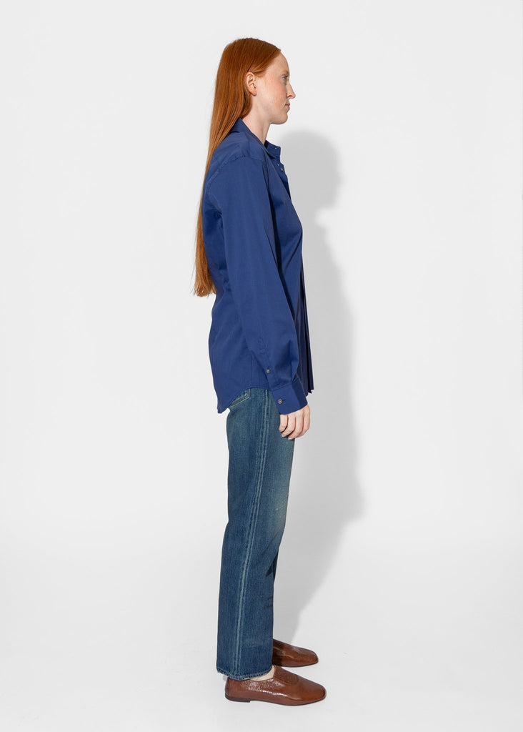 6397_Slim Long Shirt in Ultramarine_Tops_XS - Finefolk