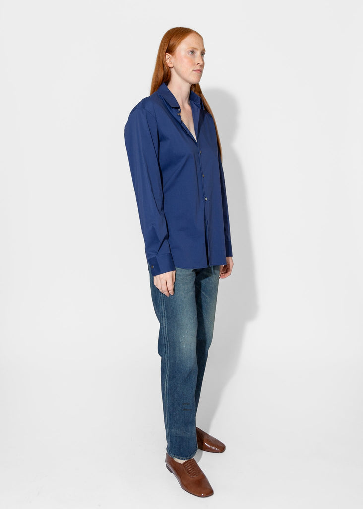 6397_Slim Long Shirt in Ultramarine_Tops_XS - Finefolk