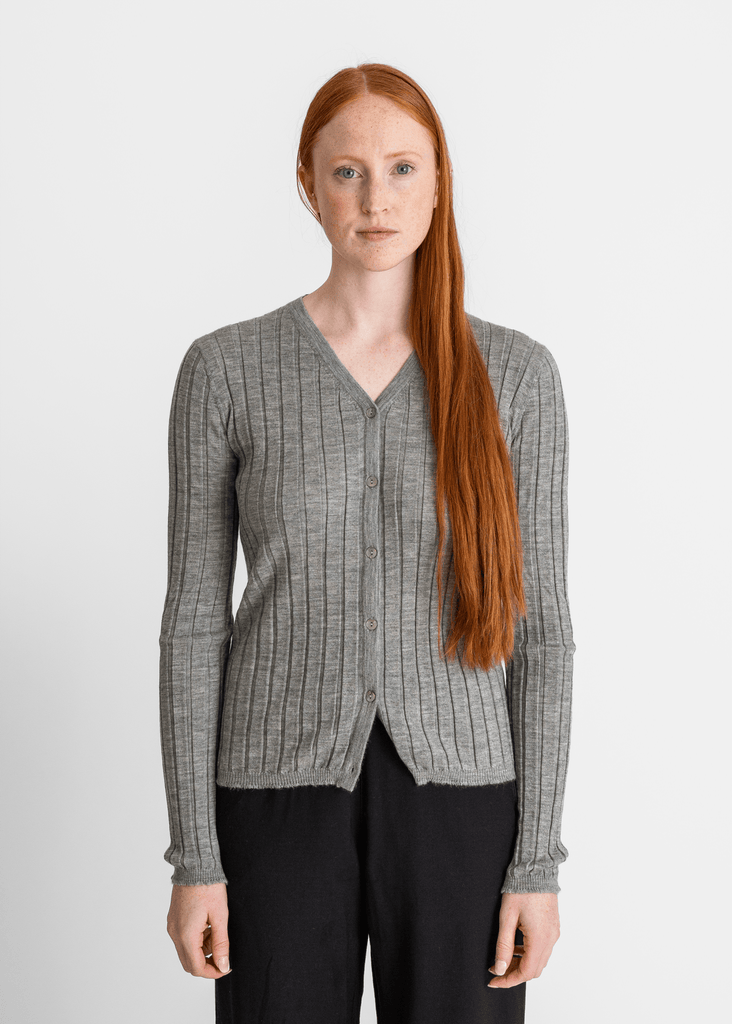 6397_Wide Rib Cardigan in Grey_Tops_XS - Finefolk