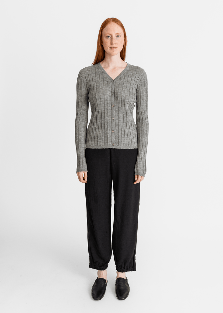 6397_Wide Rib Cardigan in Grey_Tops_XS - Finefolk