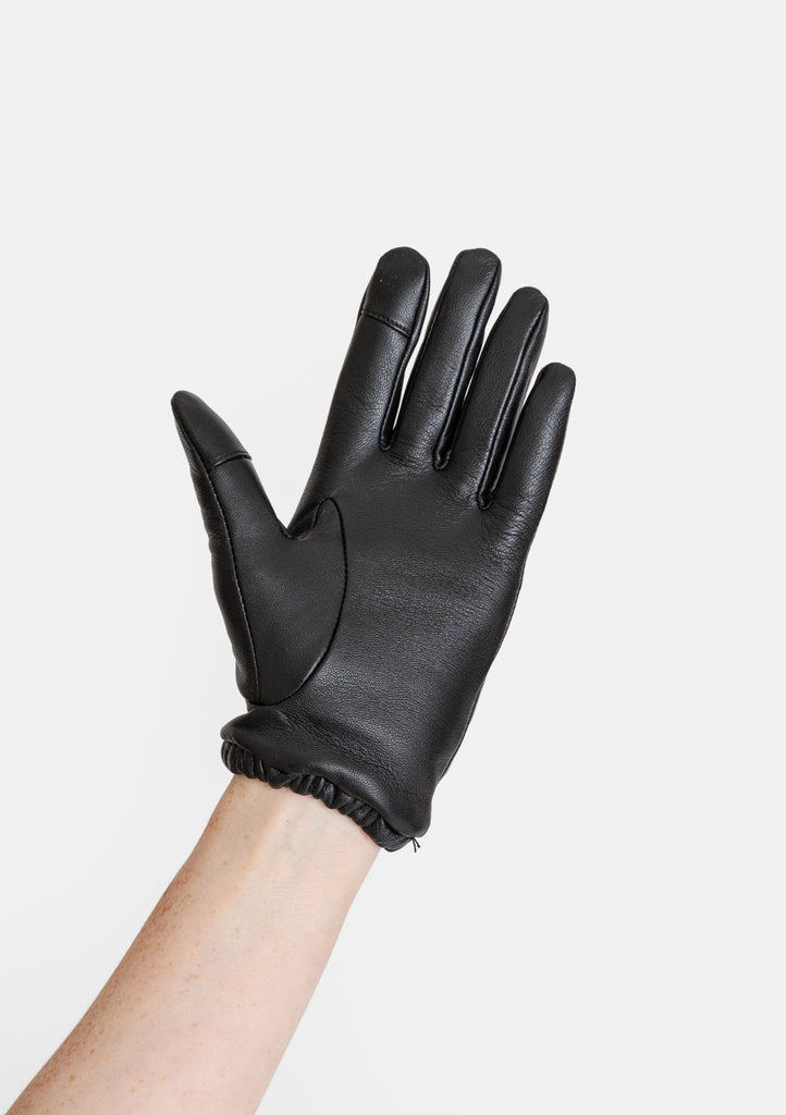 Aristide_Lined Gloves Short in Black_Apparel & Accessories_7.5 - Finefolk