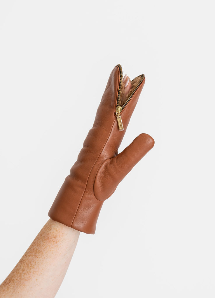 Aristide_Lined Mittens in Saddle/Camel_Apparel & Accessories_7.5 - Finefolk