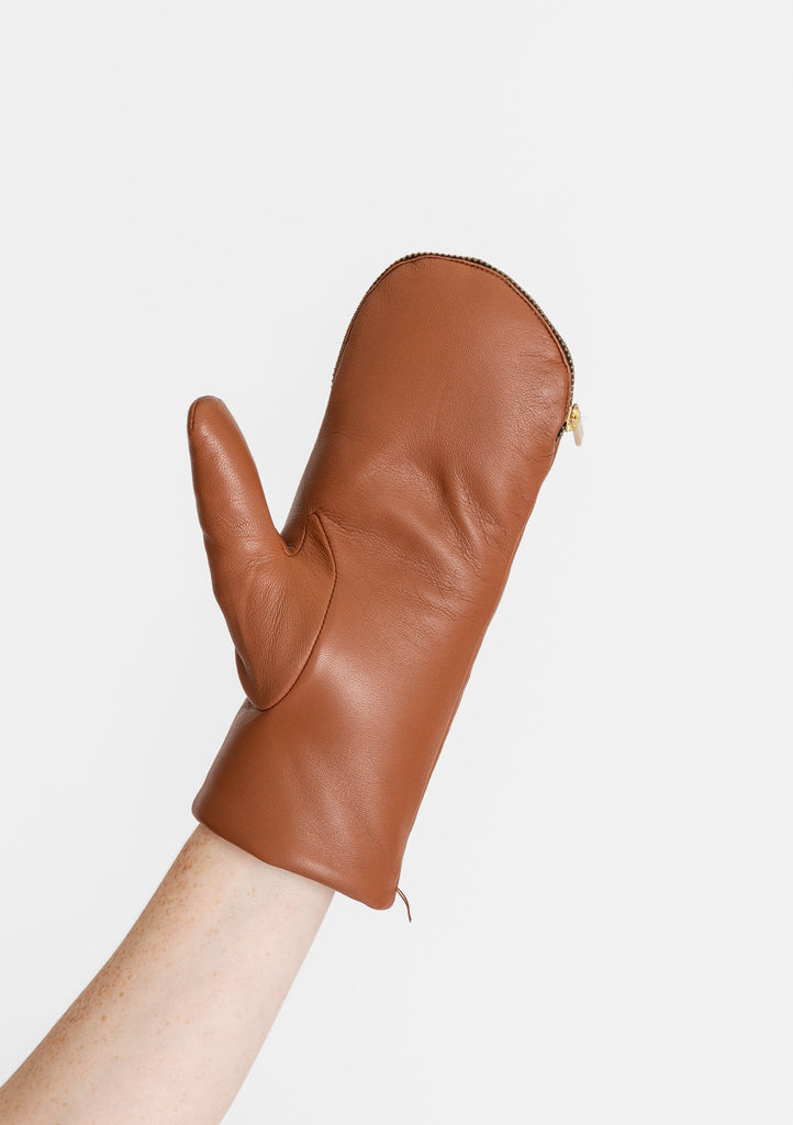 Aristide_Lined Mittens in Saddle/Camel_Apparel & Accessories_7.5 - Finefolk