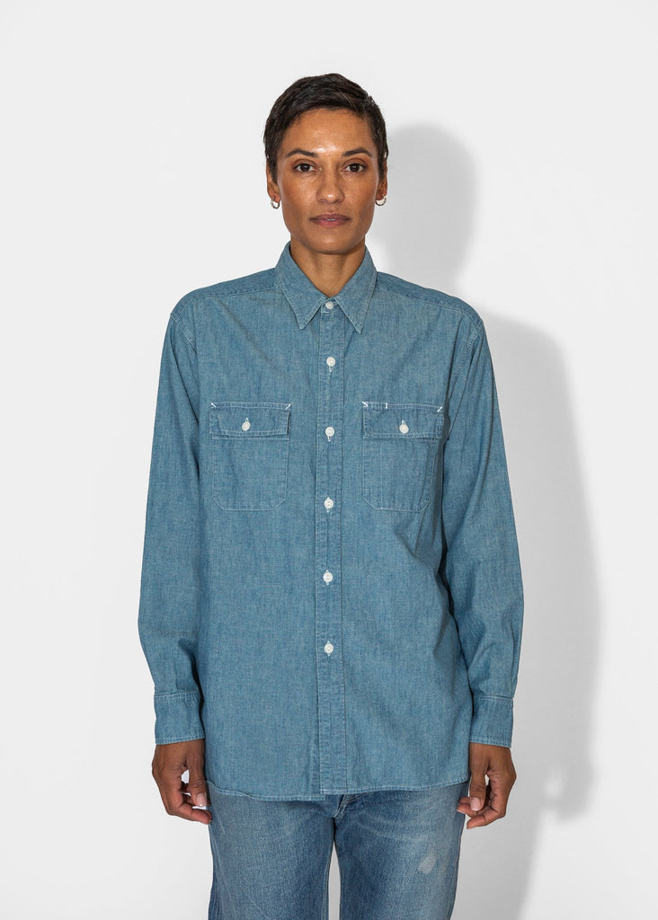 Chimala_Chambray Work Shirt in Chambray_Apparel & Accessories_XXS - Finefolk