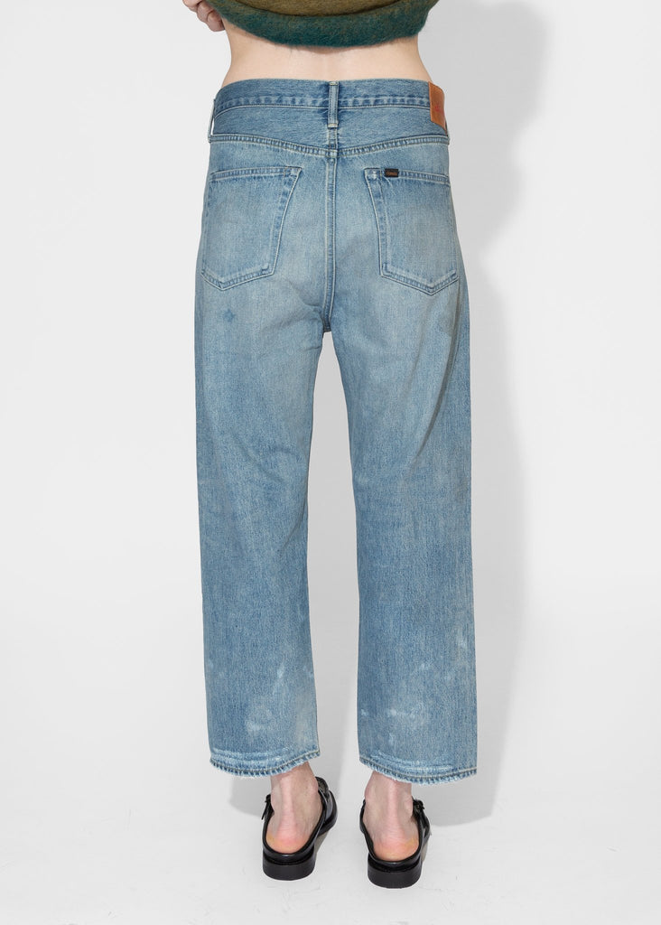 Chimala_Selvedge Denim Wide Tapered Cut in Lt. Vintage_denim_24 - Finefolk