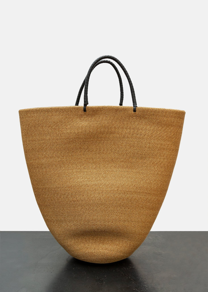 Kamaro'an_Gourd Pack Basket in Straw/Italian Leather_Bags_ - Finefolk