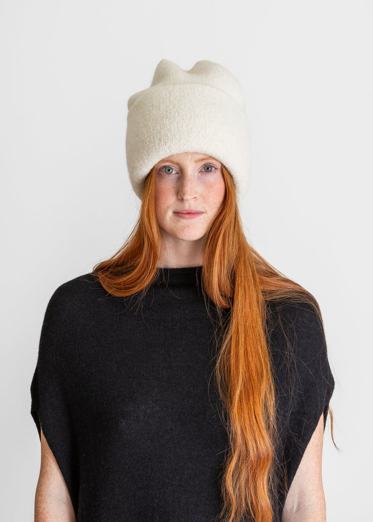 Lauren Manoogian_Carpenter Hat in Raw White_Hats_ - Finefolk