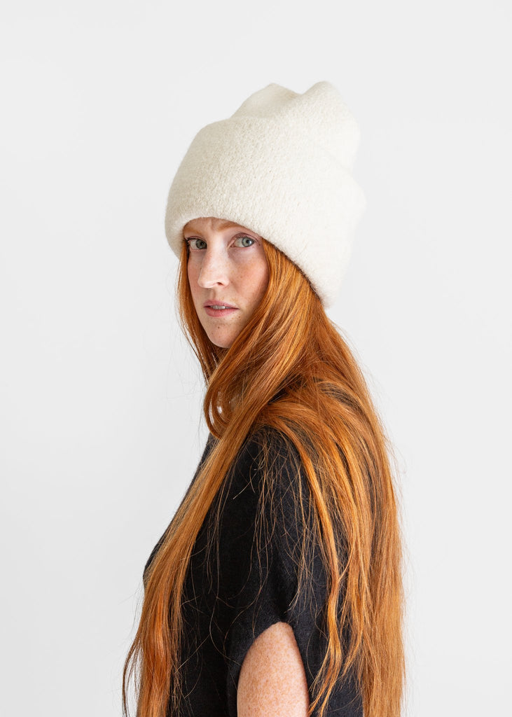 Lauren Manoogian_Carpenter Hat in Raw White_Hats_ - Finefolk