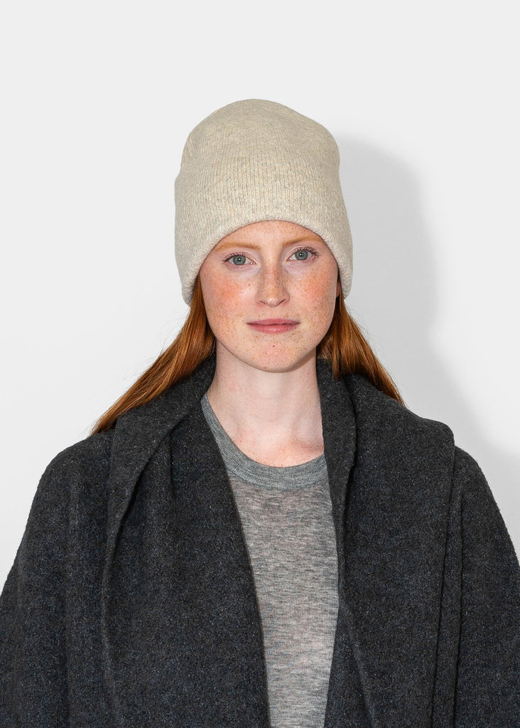 Lauren Manoogian_Double Beanie in Ecru_Hats_ - Finefolk