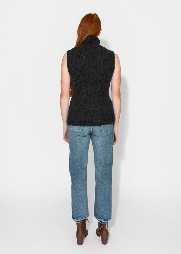 Lauren Manoogian_Handknit Peplum Shell in Ink_Sweater_1 - Finefolk