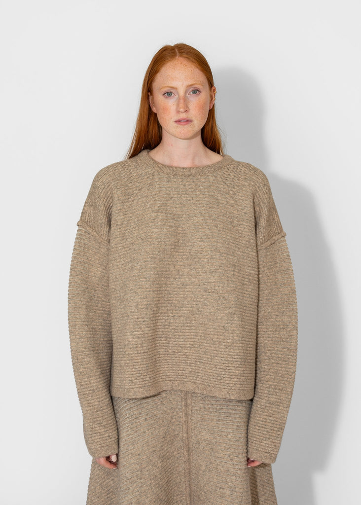 Lauren Manoogian_Ottoman Crewneck in Moth/Carrara_Sweater_1 - Finefolk