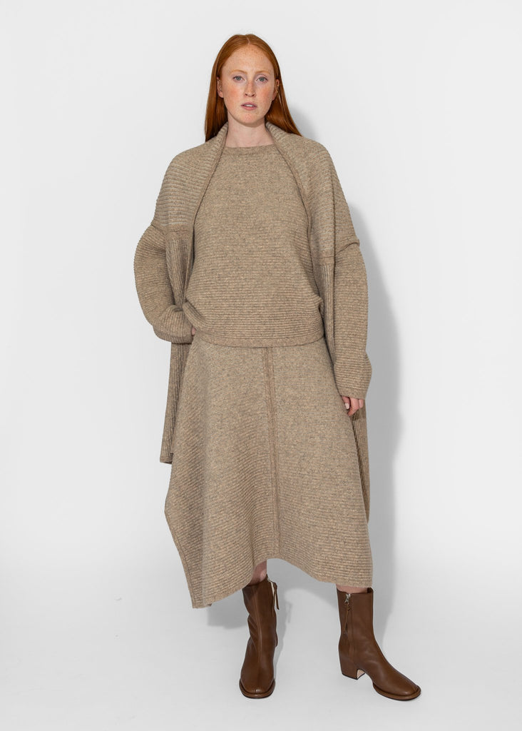 Lauren Manoogian_Ottoman Stole in Moth/Carrara_Outerwear_ - Finefolk