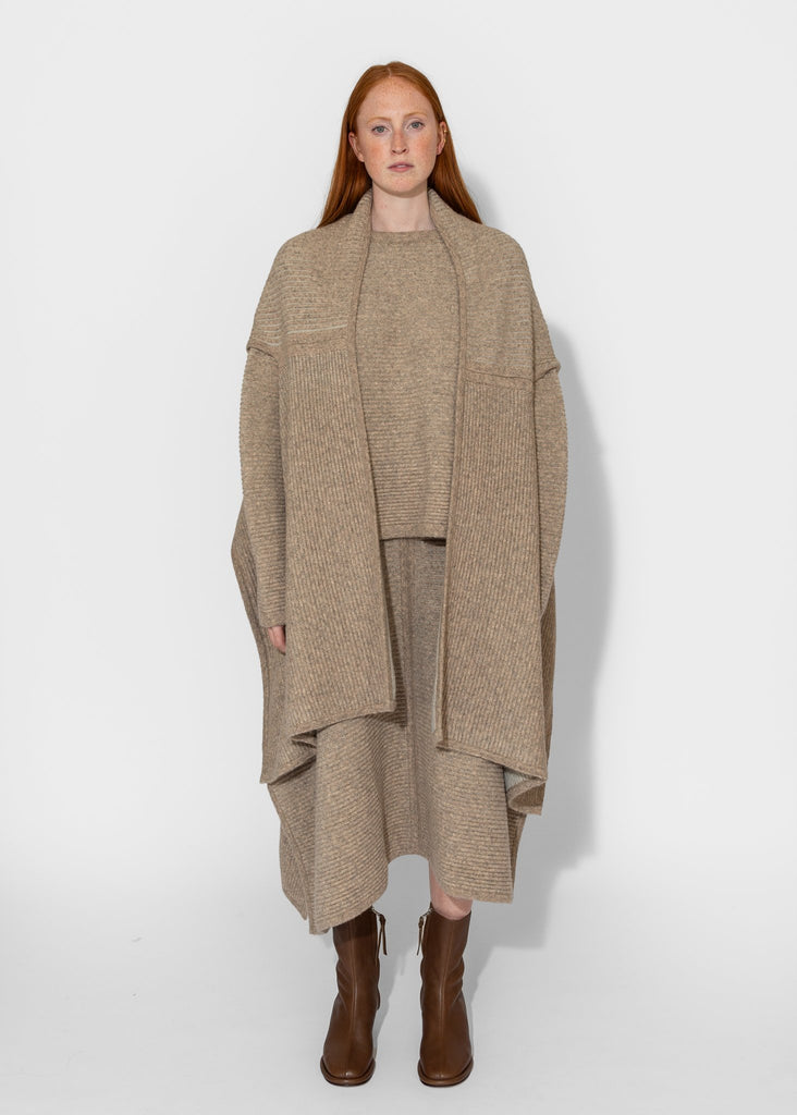 Lauren Manoogian_Ottoman Stole in Moth/Carrara_Outerwear_ - Finefolk