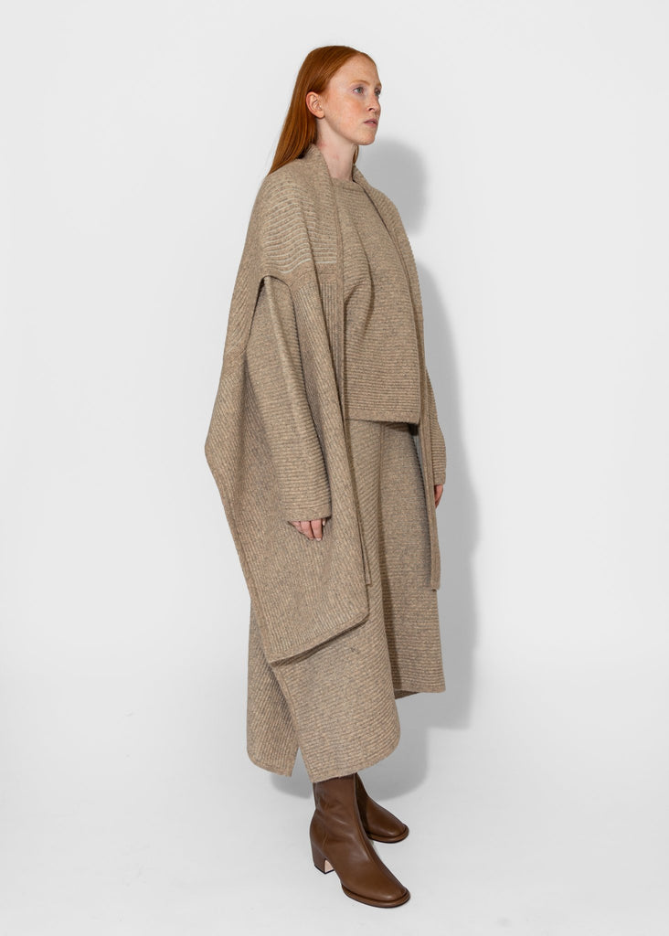 Lauren Manoogian_Ottoman Stole in Moth/Carrara_Outerwear_ - Finefolk