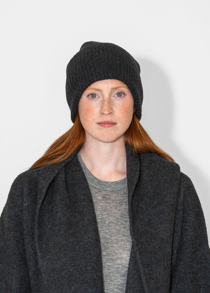 Lauren Manoogian_Soft Rib Beanie in Ink_Hats_ - Finefolk