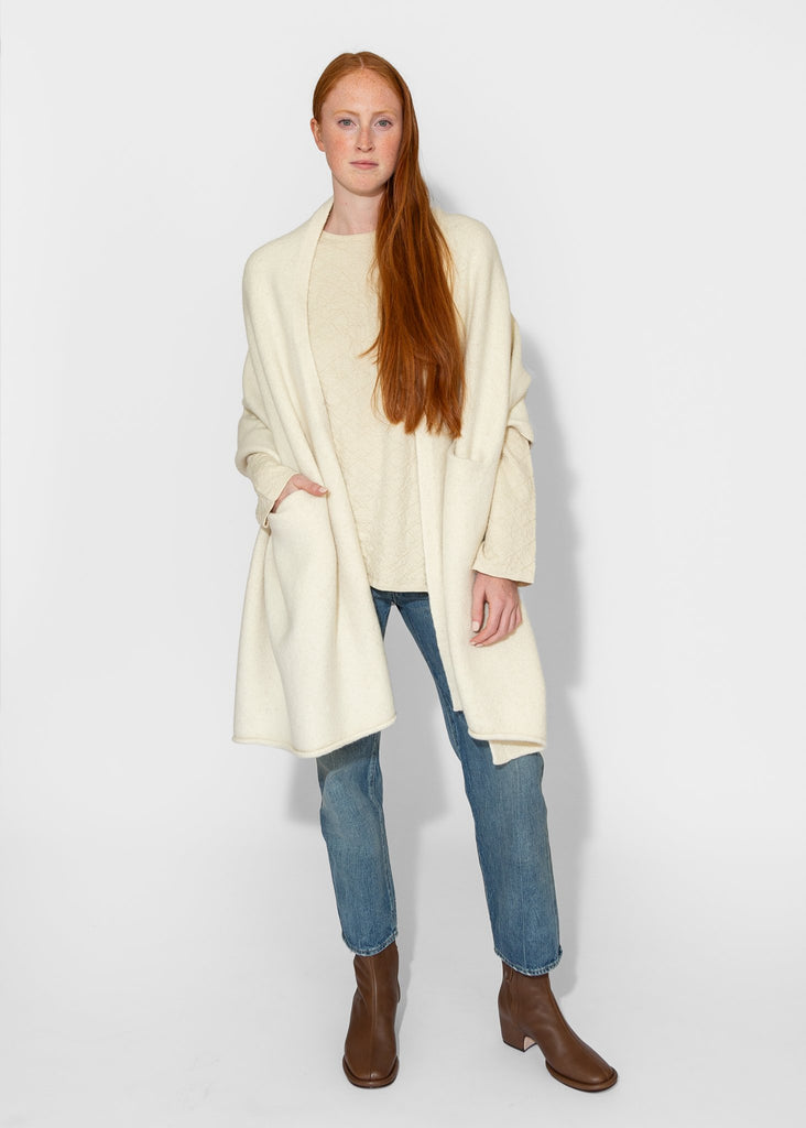 Lauren Manoogian_U Cape in Raw White_Sweater_ - Finefolk