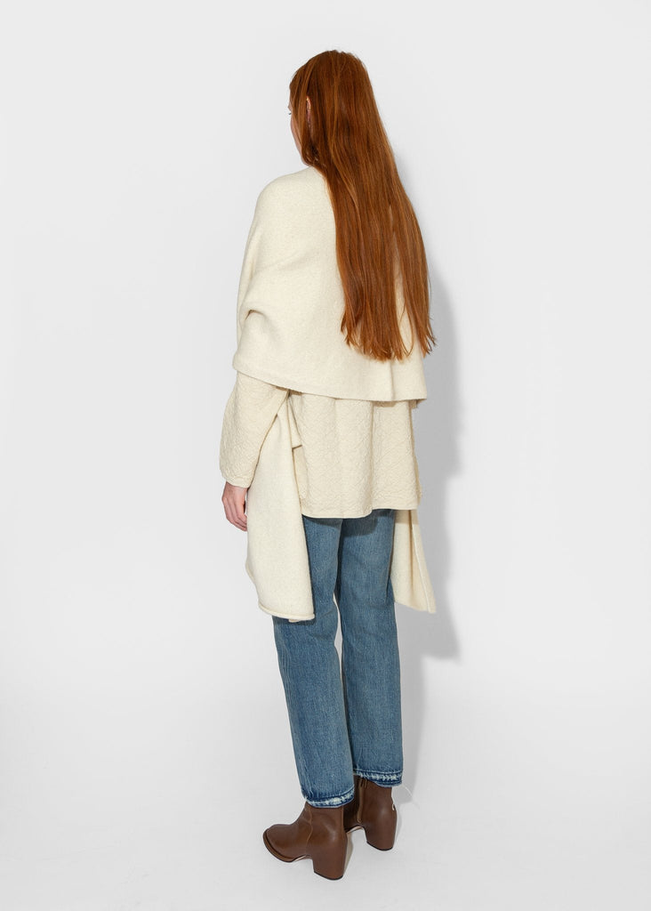 Lauren Manoogian_U Cape in Raw White_Sweater_ - Finefolk