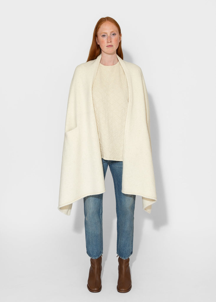 Lauren Manoogian_U Cape in Raw White_Sweater_ - Finefolk