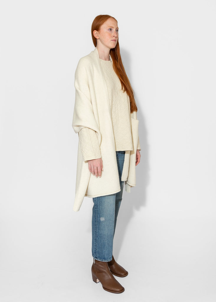 Lauren Manoogian_U Cape in Raw White_Sweater_ - Finefolk