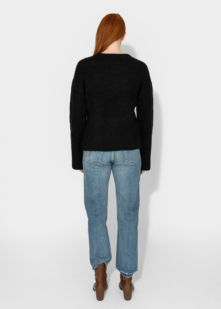 Lauren Manoogian_Vello Crewneck in Black_Sweater_1 - Finefolk