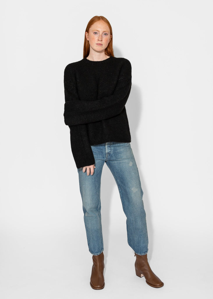 Lauren Manoogian_Vello Crewneck in Black_Sweater_1 - Finefolk