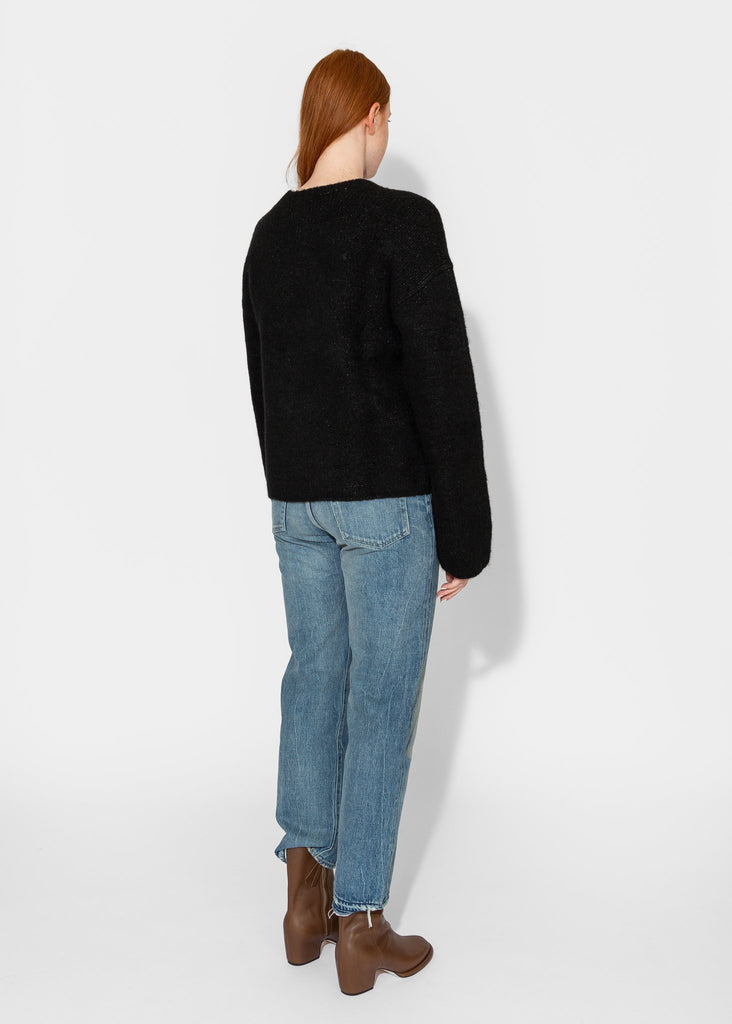 Lauren Manoogian_Vello Crewneck in Black_Sweater_1 - Finefolk