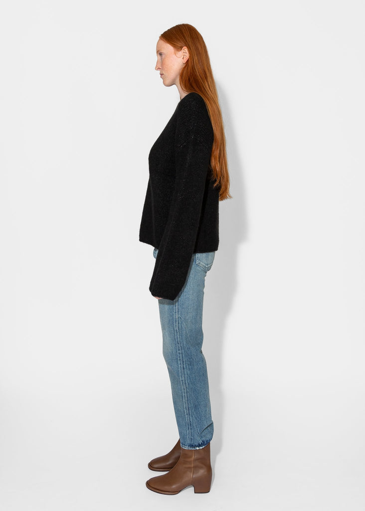 Lauren Manoogian_Vello Crewneck in Black_Sweater_1 - Finefolk