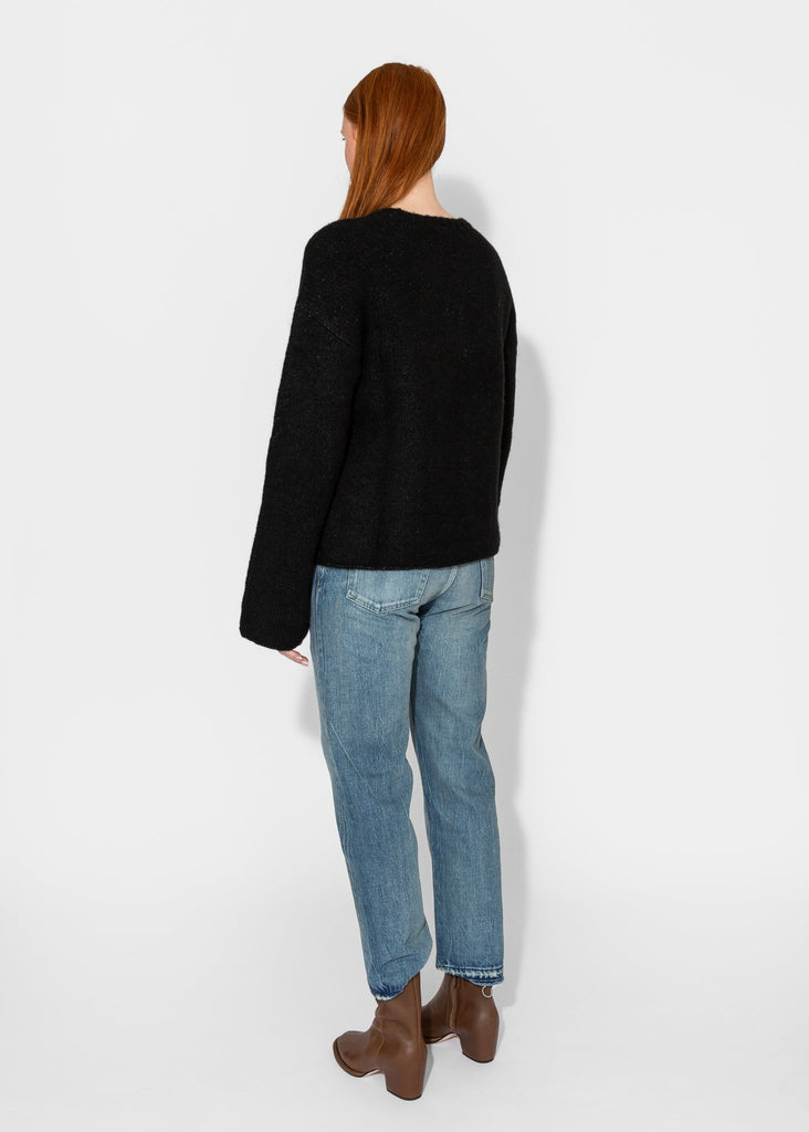 Lauren Manoogian_Vello Crewneck in Black_Sweater_1 - Finefolk