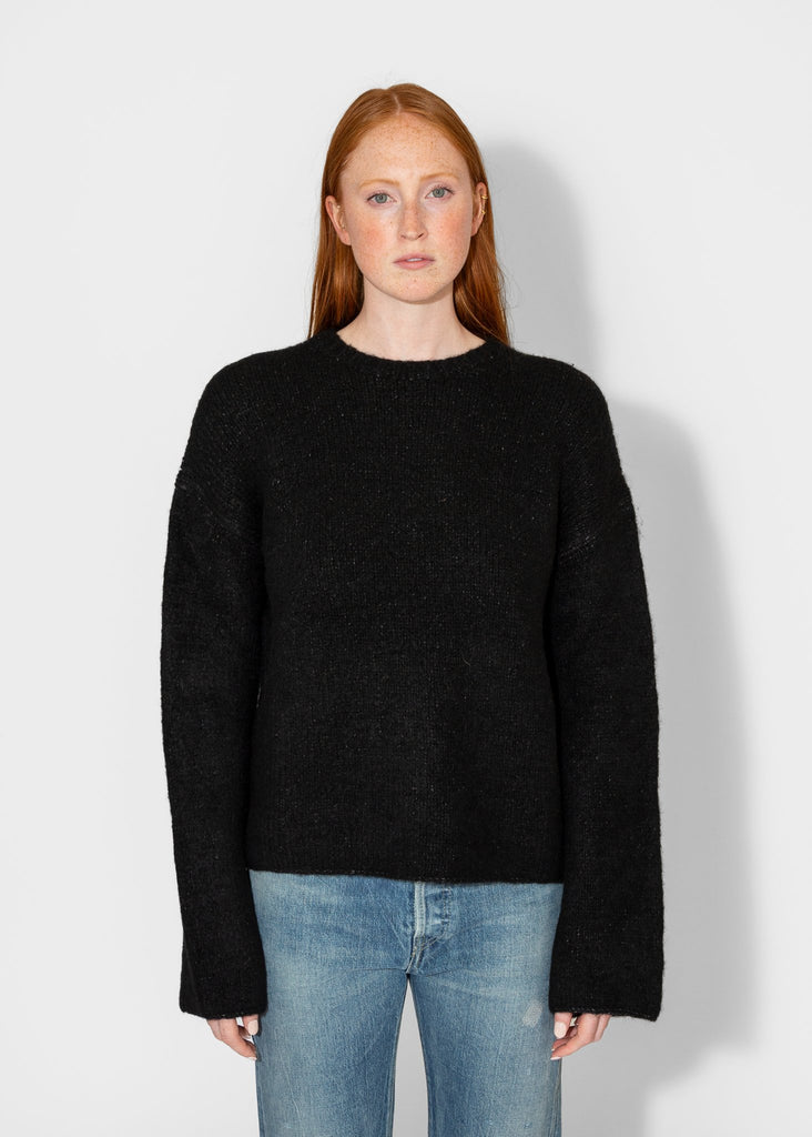 Lauren Manoogian_Vello Crewneck in Black_Sweater_1 - Finefolk