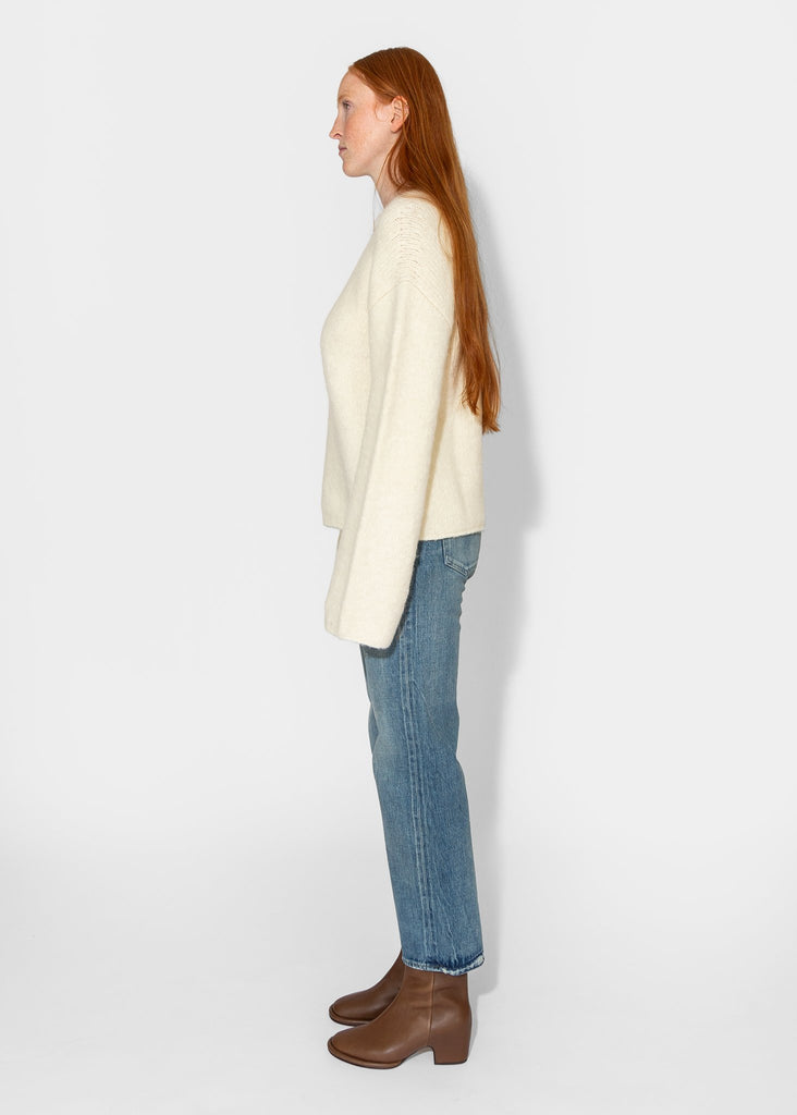 Lauren Manoogian_Vello Crewneck in Raw White_Sweater_1 - Finefolk