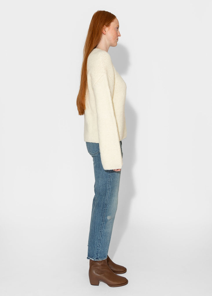 Lauren Manoogian_Vello Crewneck in Raw White_Sweater_1 - Finefolk